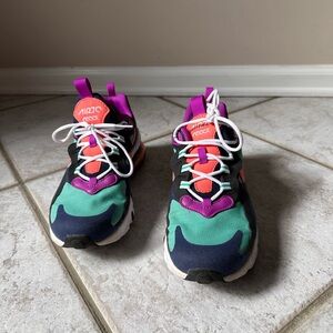 Nike Air Zoom Sneakers in Purple, Green, and Orange